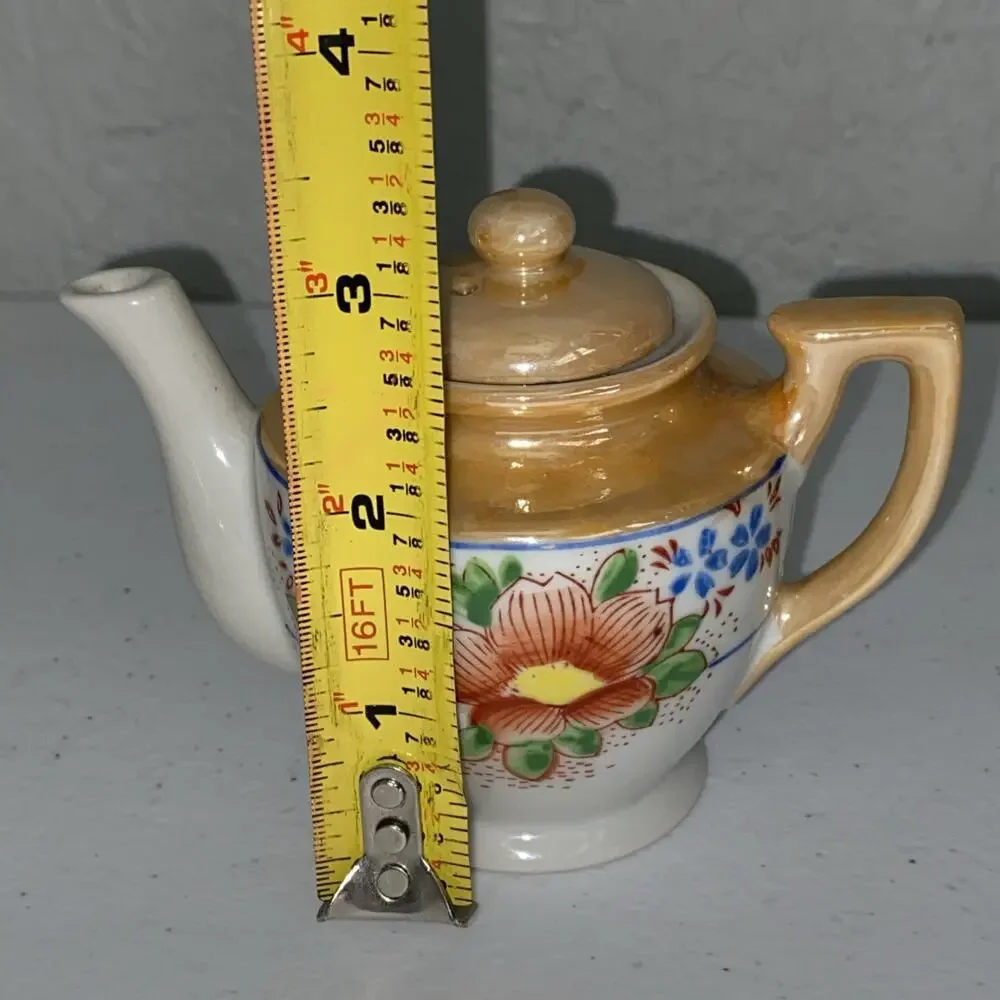 VTG Miniature Tea Set Made In‎ Occupied Japan 3” Teapot Creamer Sugar 2 Teacups